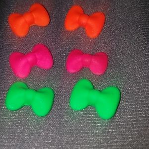 Neon Bow Earrings